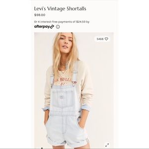 Levi’s Vintage Shortall XS Free People